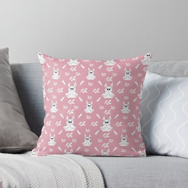 Item preview, Pink and white Bunny Carrot leaf pattern with pink blush background designed and sold by BabyPaws.
