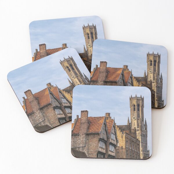 Item preview, Belfry of Bruges blue sky designed and sold by lena-maximova.