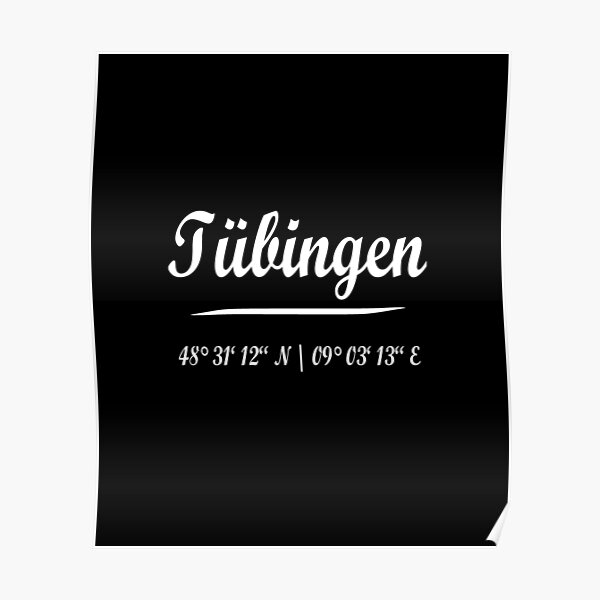 Tübingen with coordinates Poster
