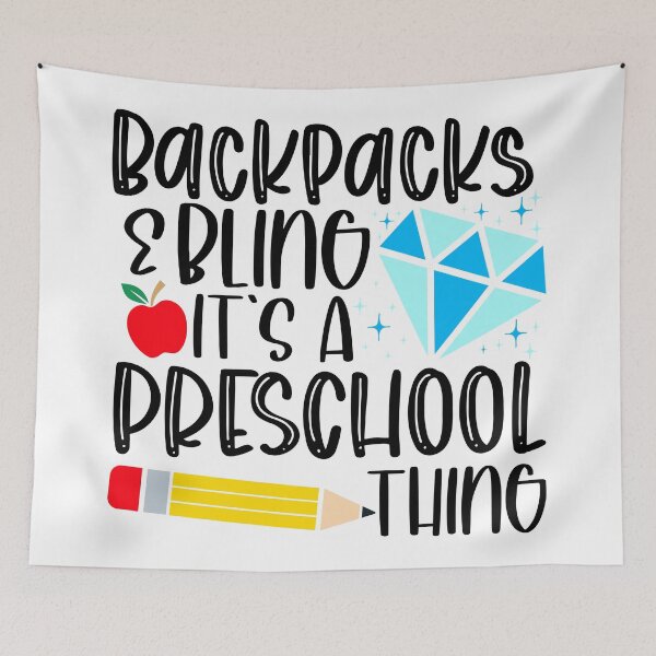 Item preview, Backpacks & Bling It’s a Preschool thing designed and sold by purpleblobart.