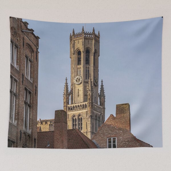 Item preview, Belfry of Bruges blue sky designed and sold by lena-maximova.