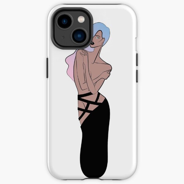 High Fashion Model Pose - Coloured iPhone Tough Case
