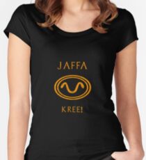 Jaffa warrior symbol snake Women's Fitted Scoop T-Shirt