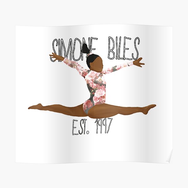 Championne olympique de la médaille d'or dans une fleur leo Poster