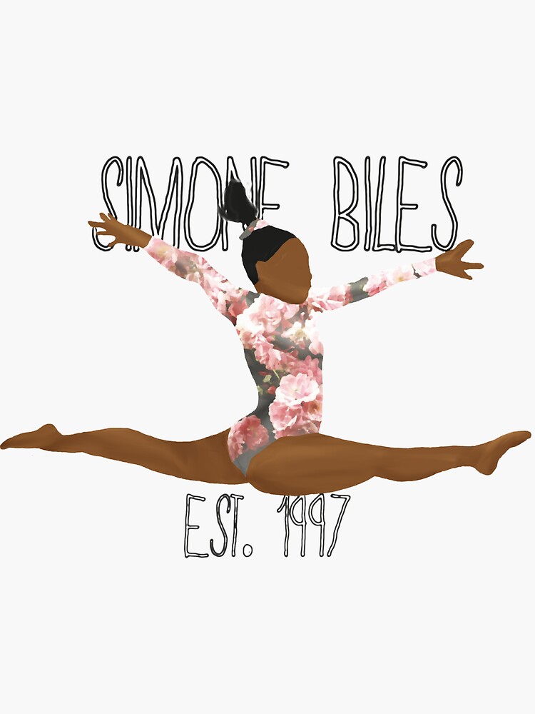 "Simone Biles Est. 1997 Gymnast Art" Sticker for Sale by Cherries4