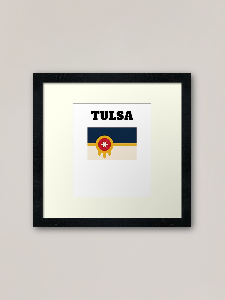 "Tulsa flag oklahoma" Framed Art Print for Sale by Jeangel97 Redbubble