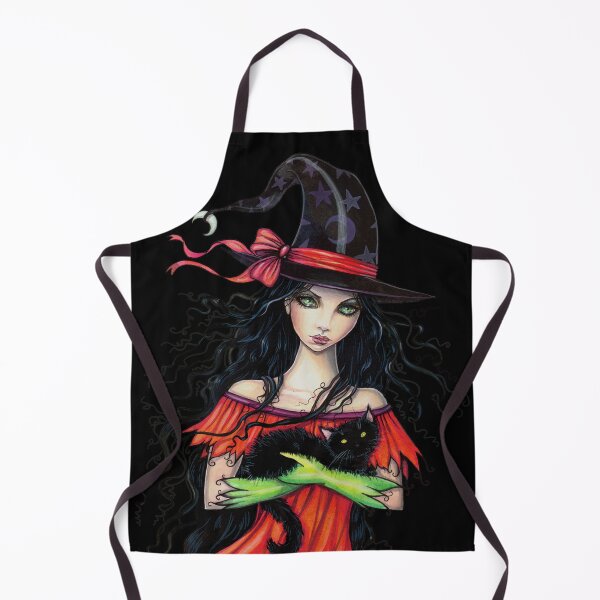 Item preview, Autumn Mischief Halloween Witch and Black Cat designed and sold by Molly Harrison.