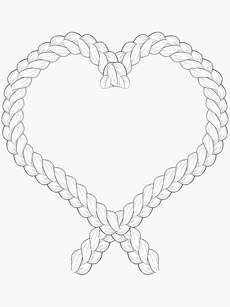 "Rope heart symbol" Sticker by Natalia-Tara | Redbubble