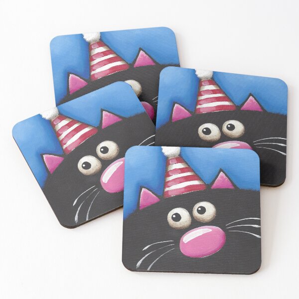 Item preview, Cat in a party hat designed and sold by StressieCat.