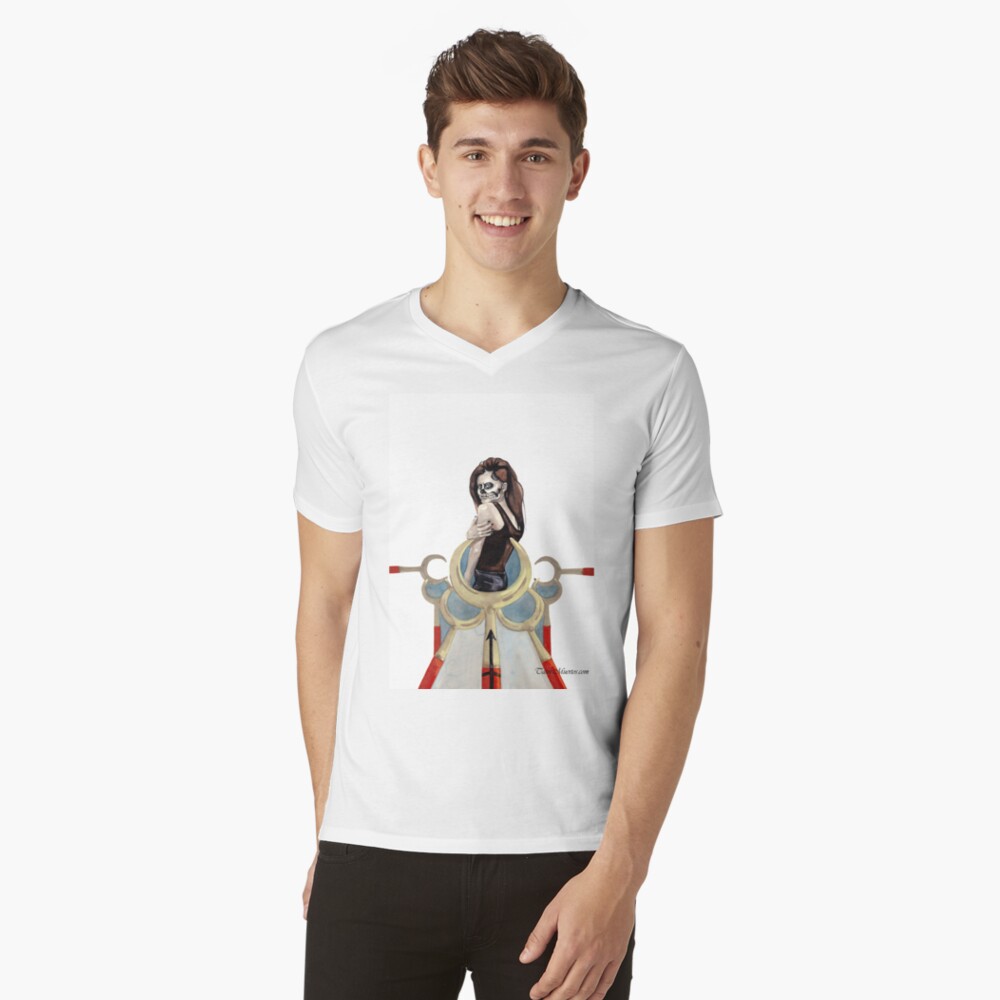 Item preview, V-Neck T-Shirt designed and sold by tarotmuertos.