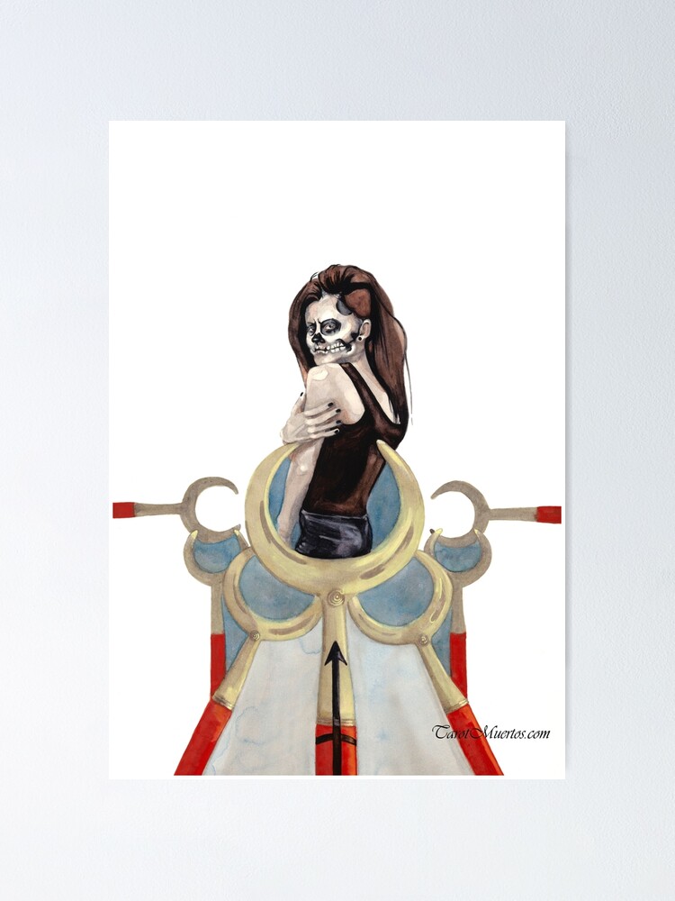 Thumbnail 1 of 3, Poster, Seven of Scepters - Siete de Cetros designed and sold by tarotmuertos.