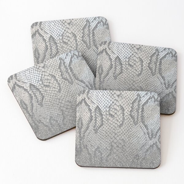 Item preview, Shimmer (Silver Snake Glitter Abstract) designed and sold by soaringanchor.