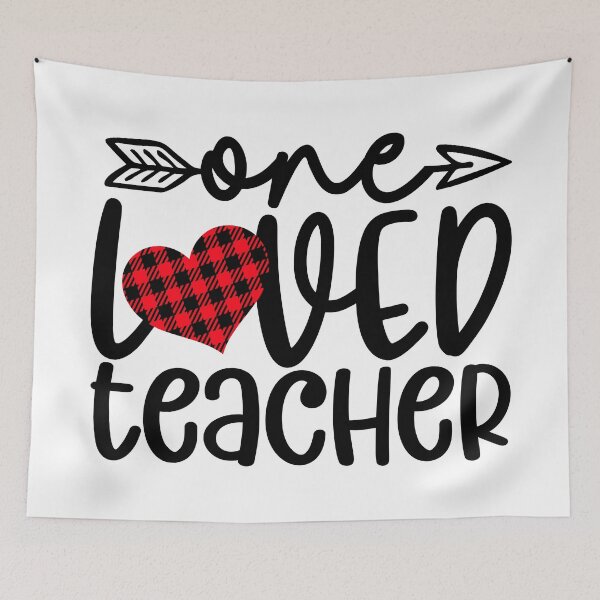 Item preview, One Loved Teacher designed and sold by purpleblobart.