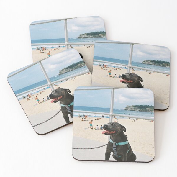 Item preview, Dog having fun at Bondi Beach  designed and sold by alexpepelasev.