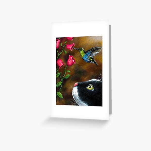 Cat 571 Hummingbird Greeting Card