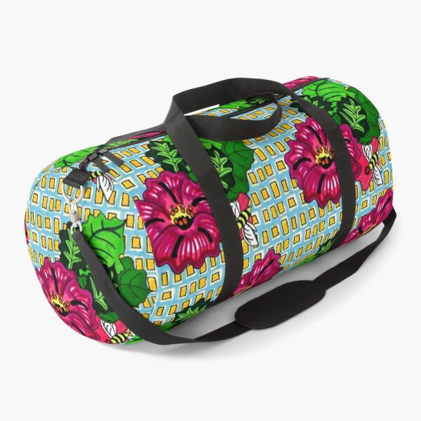 Item preview, Great Aunt Milda Check and Floral Print with a Bee, done in magic marker designed and sold by Sharon Schwalbe.
