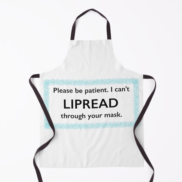 Item preview, DEAF Lipread Mask Coronavirus Sign Language Aqua Frame designed and sold by Rocket Fox.