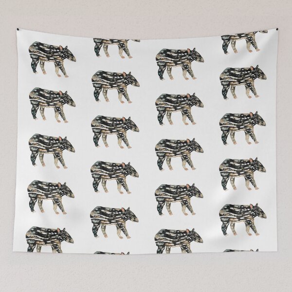 Item preview, Baby Malayan Tapir Watercolour  designed and sold by laurengeorgiart.