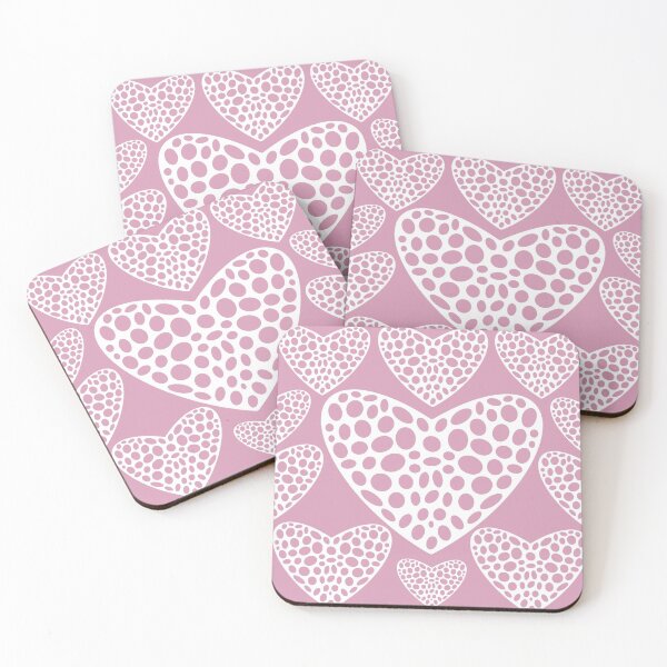 Item preview, Lace Heart Pink Print designed and sold by DecorartByNJ.