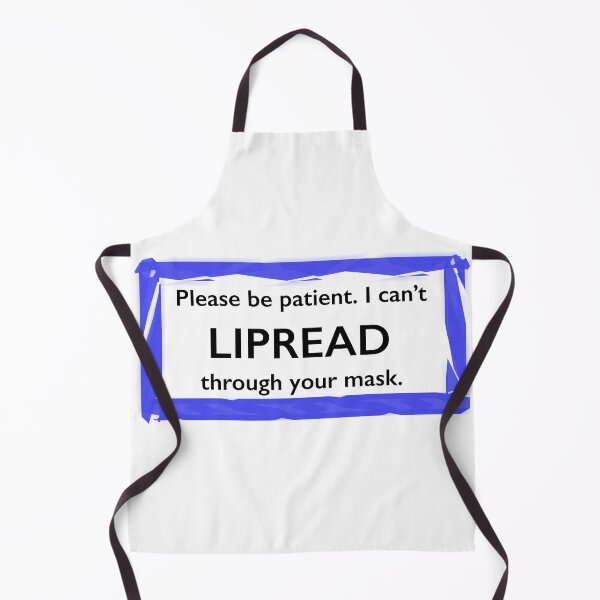 Item preview, DEAF Lipread Mask Coronavirus Sign Language Indigo Frame designed and sold by Rocket Fox.