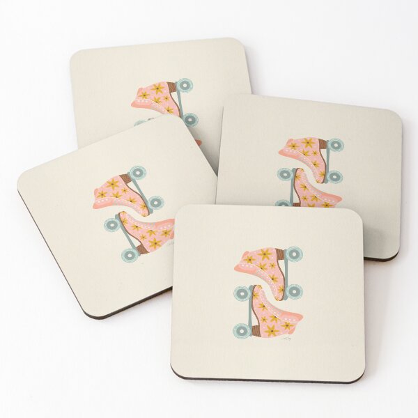Item preview, Retro Roller Skates – Blush & Mint Palette designed and sold by Cat Coquillette.