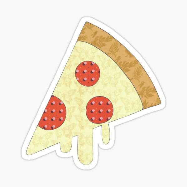 Pizza Mixed Media Sticker Sticker