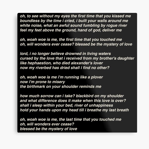 Mystery Of Love Sufjan Stevens Song Lyrics Metal Print By Sewcute Redbubble mystery of love sufjan stevens song lyrics metal print by sewcute redbubble