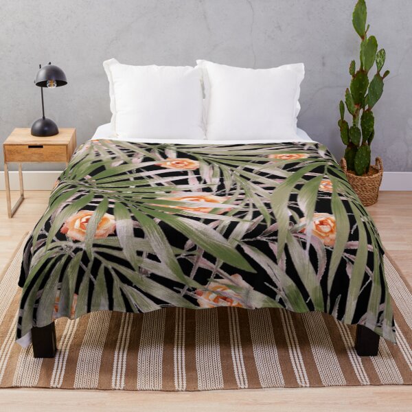 Item preview, Palm leaves with orange roses. redecorate, refurbish, Stylize, nature, Fall designed and sold by jayne0524.