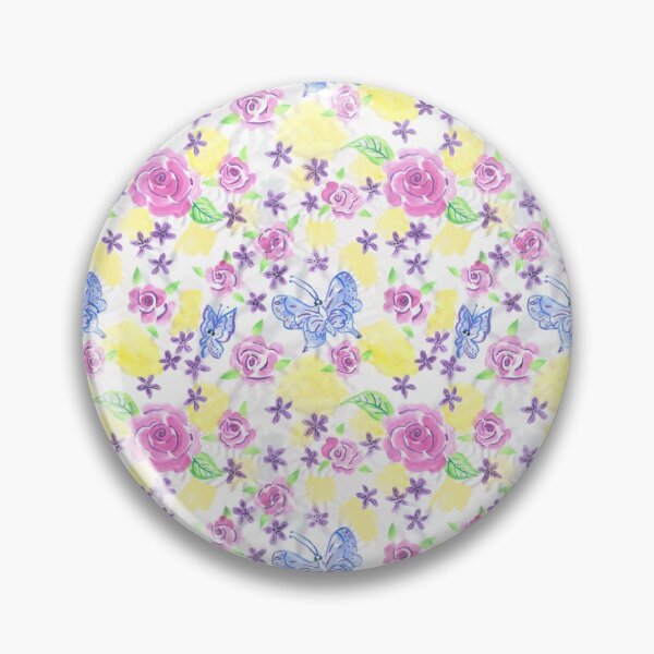 Item preview, Butterflies With Roses and Flowers Hand Painted In Watercolors ans Gouche designed and sold by Sharon Schwalbe.