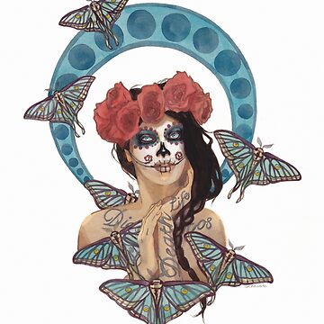 Artwork thumbnail, The Moon - La Luna  by tarotmuertos