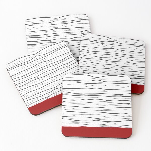 Item preview, Deep Red - Modern Abstract Line Art designed and sold by Aryeh Studio.
