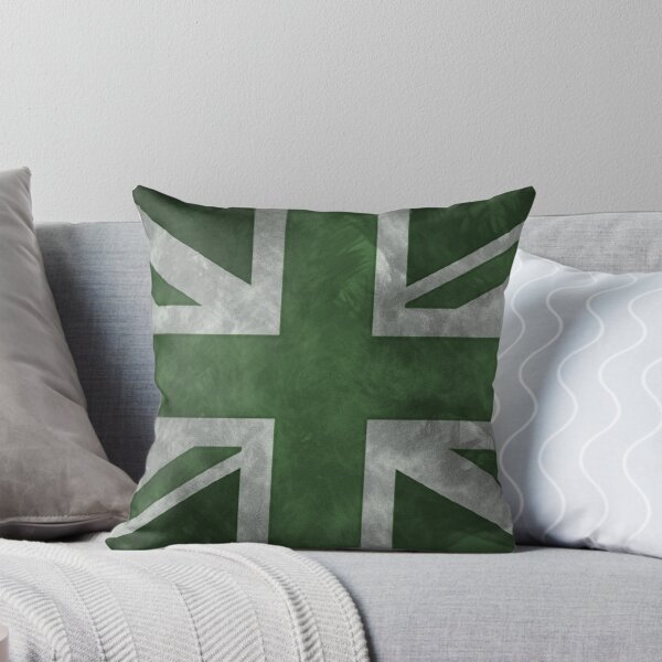 Aperçu de l'œuvre Union Jack en détresse verte créée et vendue par pjmorley.