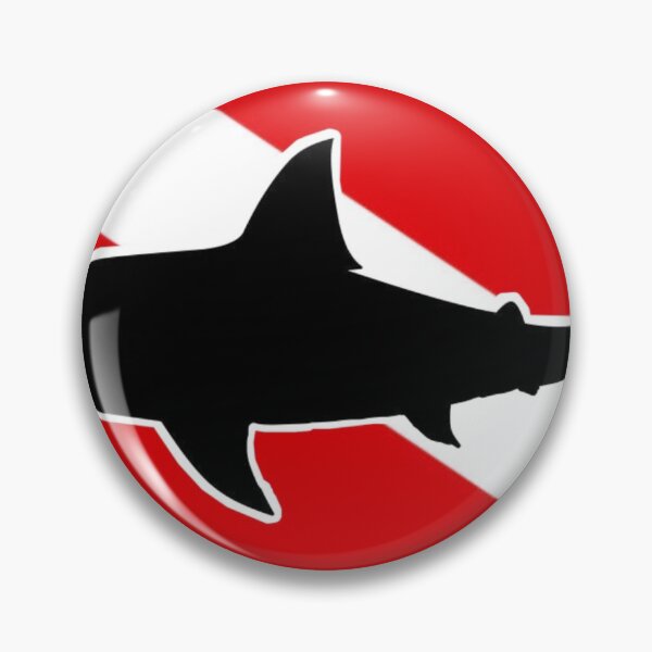 Item preview, Diving flag with a shark designed and sold by nikkimwilks.