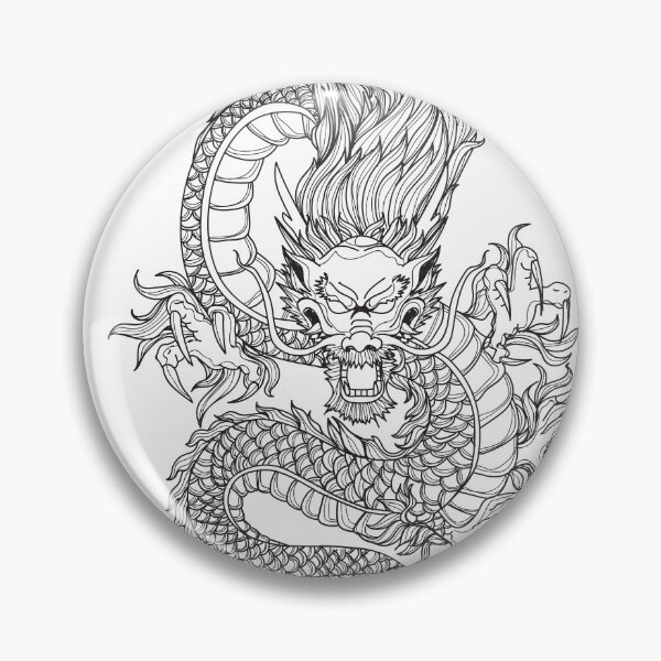 Item preview, Chinese Dragon Hand Drawing designed and sold by Working Pajama.