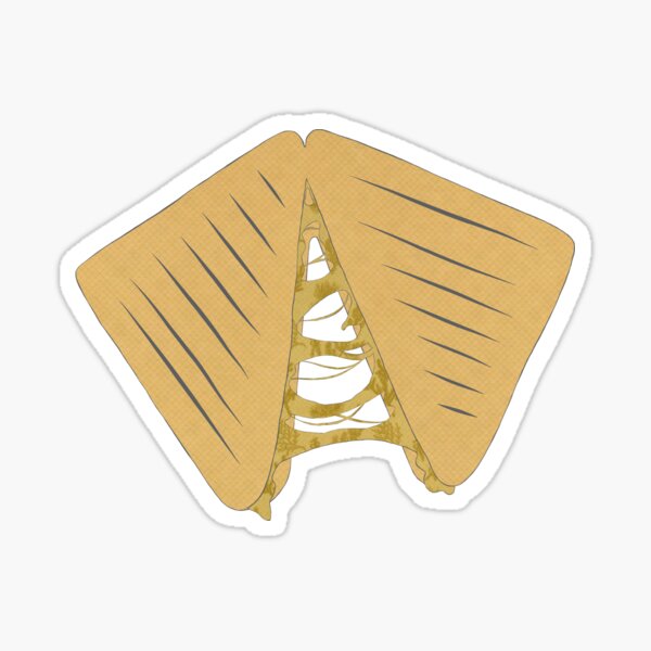 Grilled Cheese Mixed Media Sticker Sticker