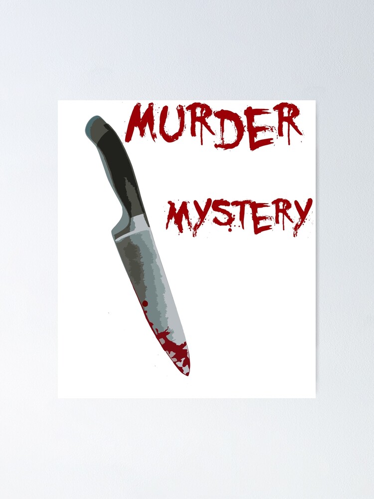 murder-mystery-club-merch-bloody-knife-blood-font-poster-by-flaars