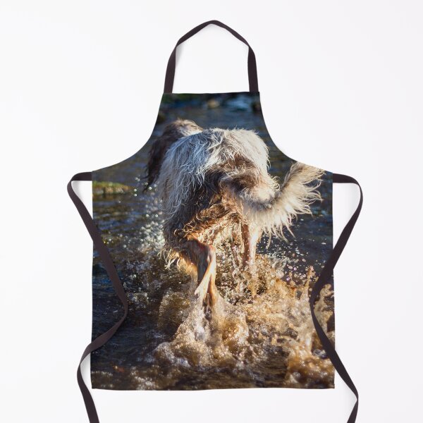 Item preview, Splashing through water Spinone designed and sold by FOLK ART FUSION by heidiannemorris.