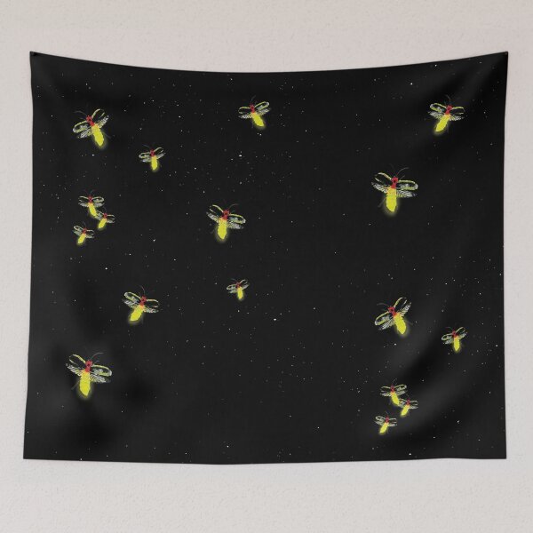Item preview, Fireflies lightning bugs summer night sky designed and sold by heartofanna.