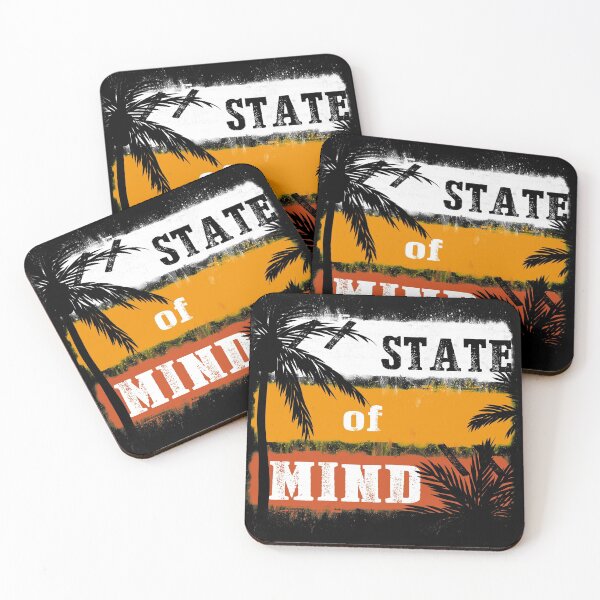 Item preview, State of mind – believe it and you will see it. Lifes a beach – inspirational palm tree spray & surf art  designed and sold by originalsusie.