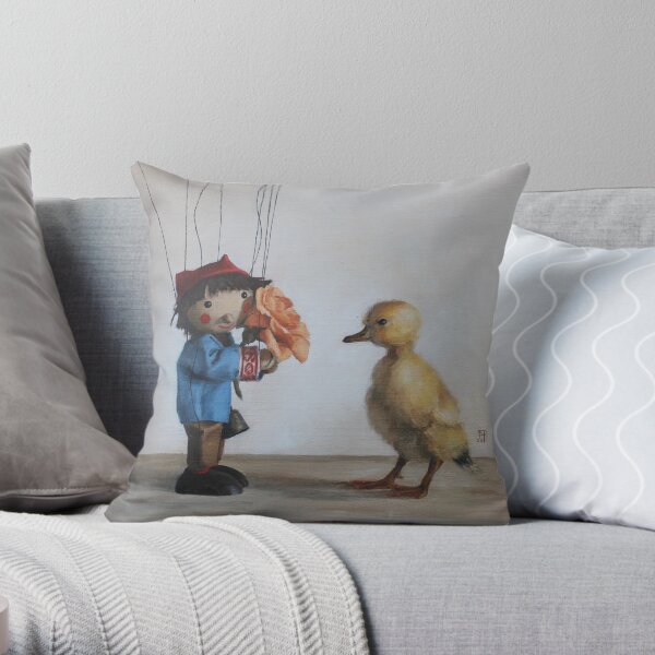Shy Sebbie Throw Pillow