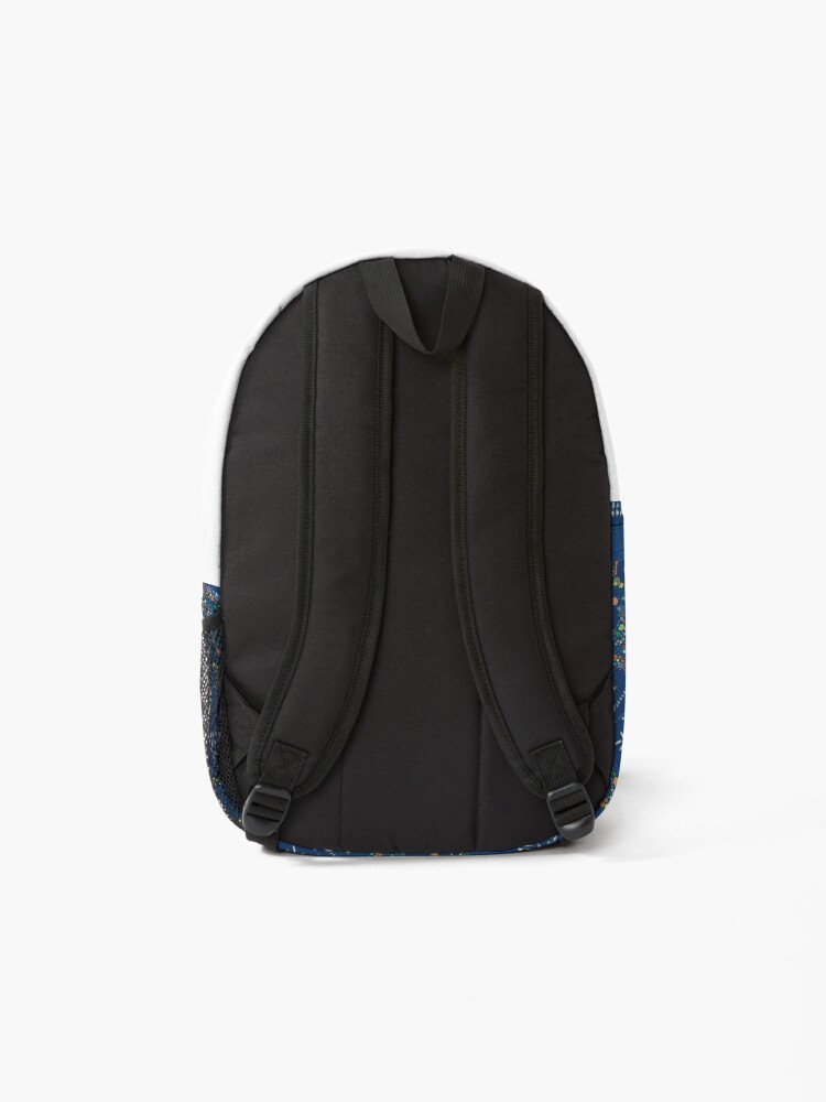 Alternate view of Dinosaur Fossils - Blue - Fun graphic pattern by Cecca Designs Backpack