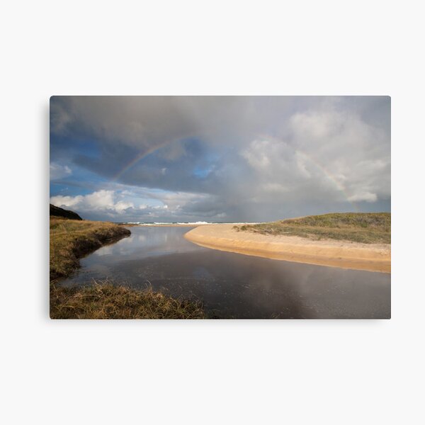 Rainbow over Yabarra Beach Metal Print