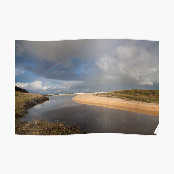 Rainbow over Yabarra Beach Poster