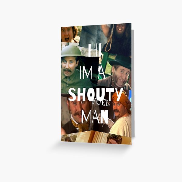 Shouty man collage Greeting Card