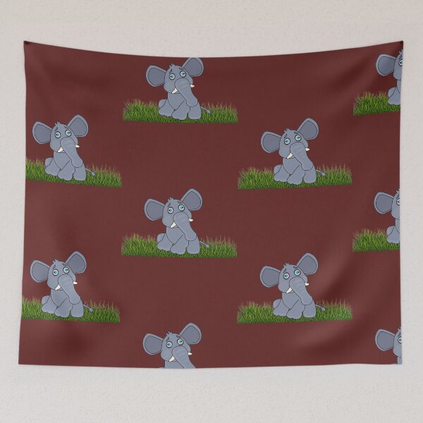 Item preview, Cute elephant sitting on grass. designed and sold by Slangt-shirt.