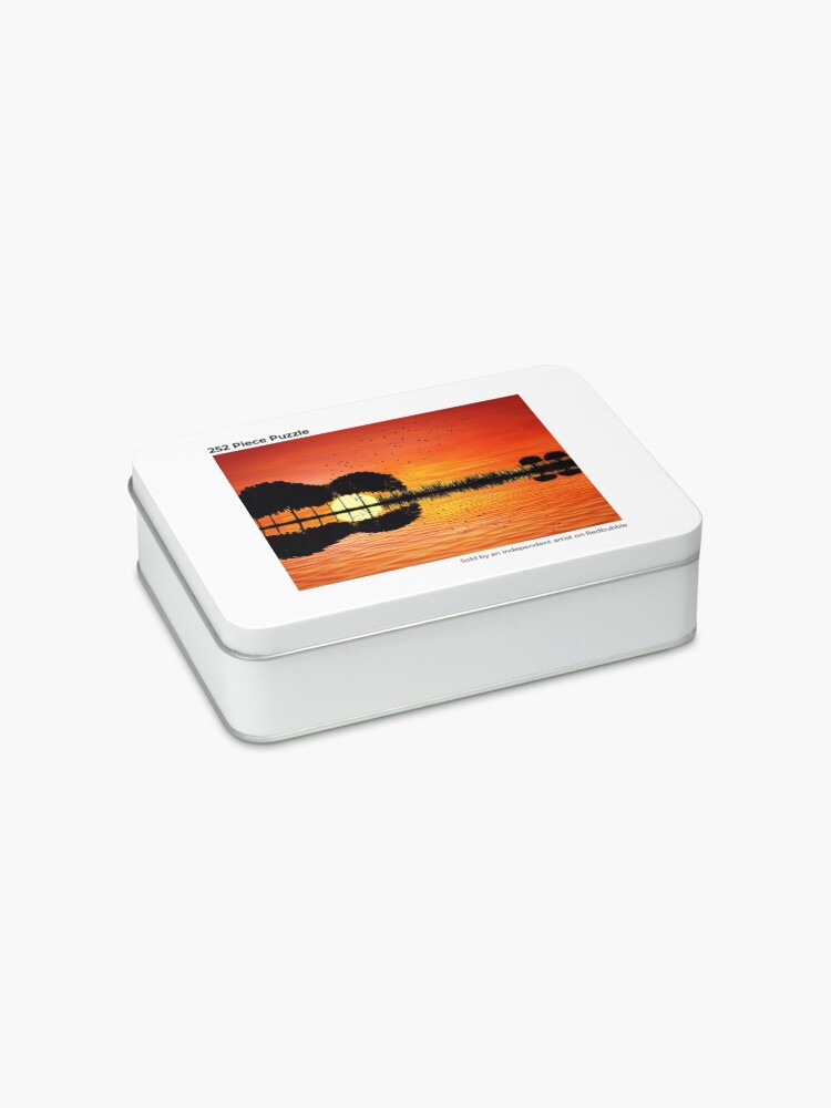 Alternate view of guitar island sunset Jigsaw Puzzle