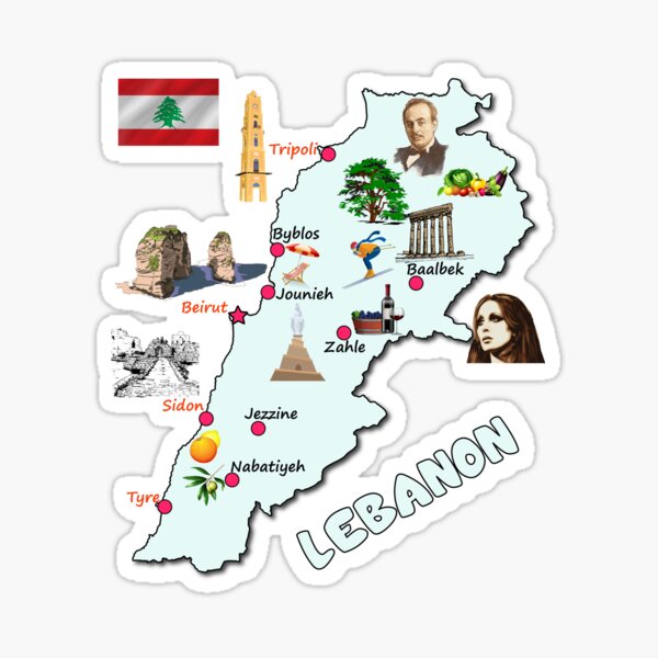 Lebanon Landmarks Stickers for Sale | Redbubble Lebanon Landmarks Stickers for Sale | Redbubble