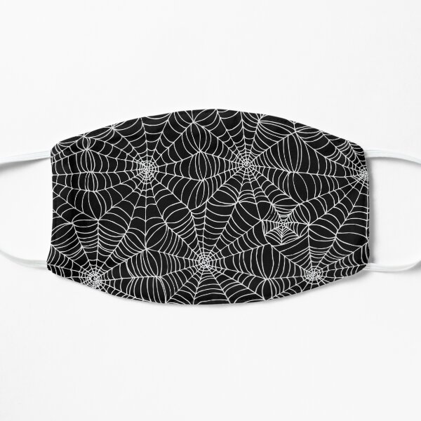 Spider web pattern - white on black by Cecca Designs Flat Mask