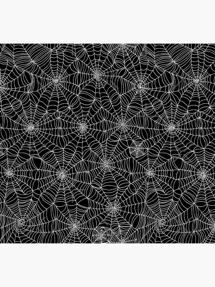 Thumbnail 5 of 5, Socks, Spider web pattern - white on black by Cecca Designs designed and sold by Cecca-Designs.