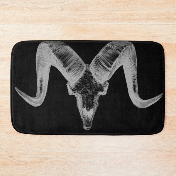 Item preview, Vintage Goat Skull Illistration - White designed and sold by kuenzicreative.